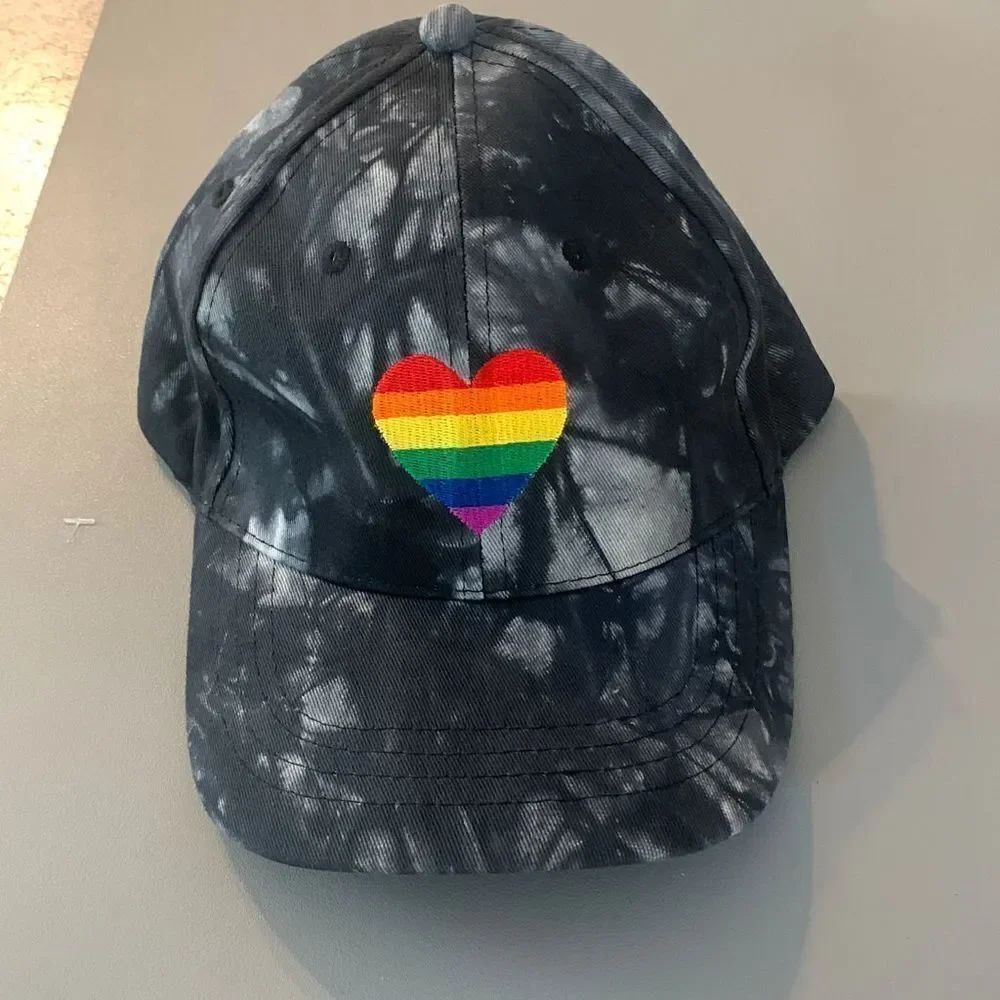 Rainbow Heart Tie Dyed Hat